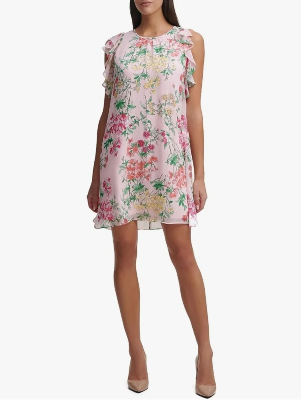 NEW Tommy Hilfiger Women's Floral Chiffon Sleeveless Dress Size 10